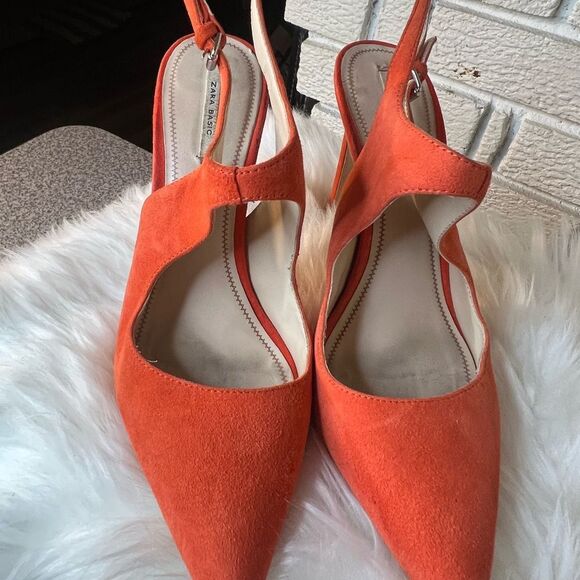 Zara Orange Swing Back Shoes - Picture 11 of 14